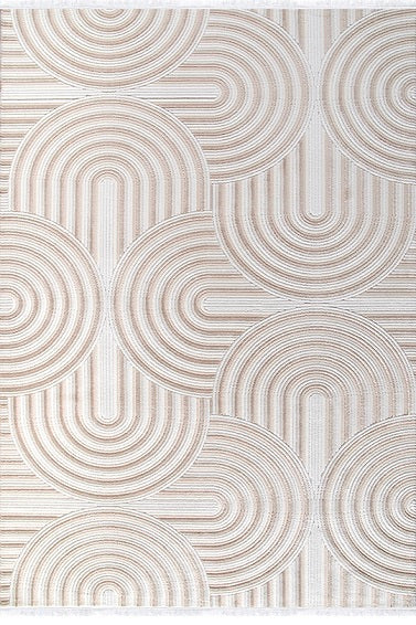 Ljuva Home Cream Modern Boyut BY001 Area Rug – Polypropylene and Polyester, Non‑Shed, Easy‑Clean, Durable | Bedroom, Study, Kids Room, Entryway