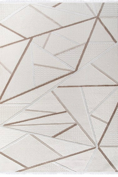 Ljuva Home Cream Modern Boyut BY005 Area Rug – Polypropylene and Polyester, Non‑Shed, Easy‑Clean, Durable | Bedroom, Study, Kids Room, Entryway