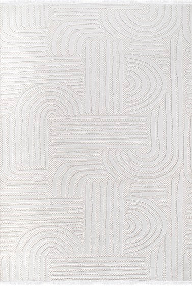 Ljuva Home Cream Modern Boyut BY006 Area Rug – Polypropylene and Polyester, Non‑Shed, Easy‑Clean, Durable | Bedroom, Study, Kids Room, Entryway
