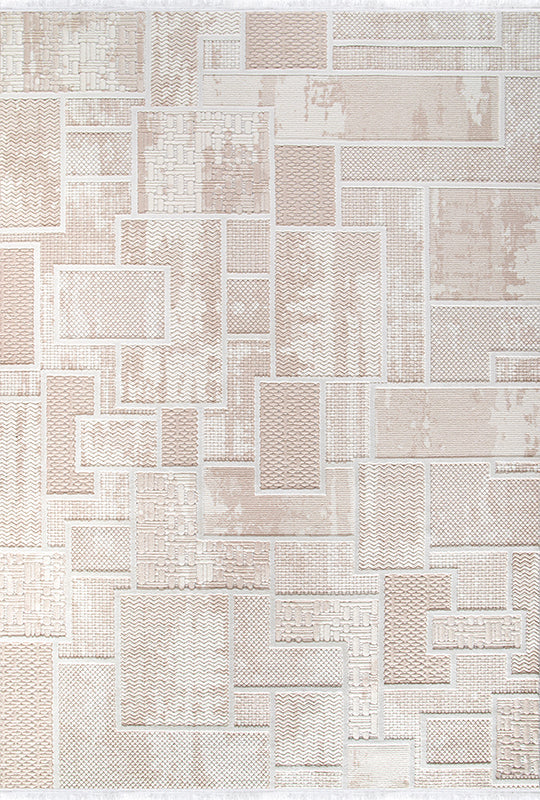 Ljuva Home Cream Modern Boyut BY004 Area Rug – Polypropylene and Polyester, Non‑Shed, Easy‑Clean, Durable | Bedroom, Study, Kids Room, Entryway