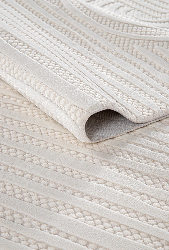 Ljuva Home Cream Modern Boyut BY006 Area Rug – Polypropylene and Polyester, Non‑Shed, Easy‑Clean, Durable | Bedroom, Study, Kids Room, Entryway