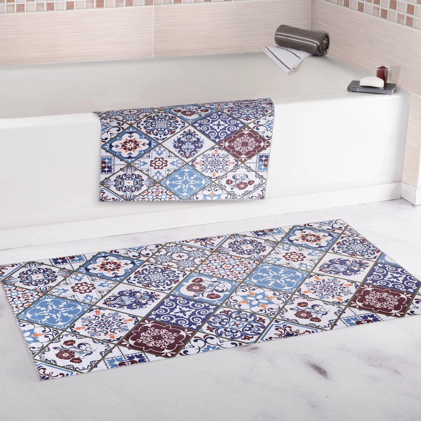 Ljuva Home Modern Beige Floral Washable Rug Design 4002