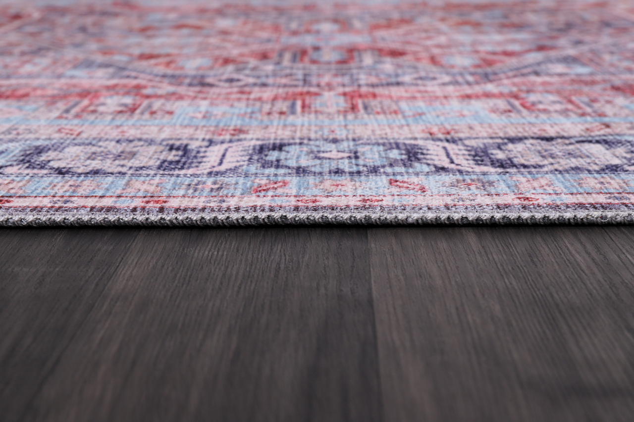 Ljuva Home Bohemian Grey Striped Washable Rug Design K1