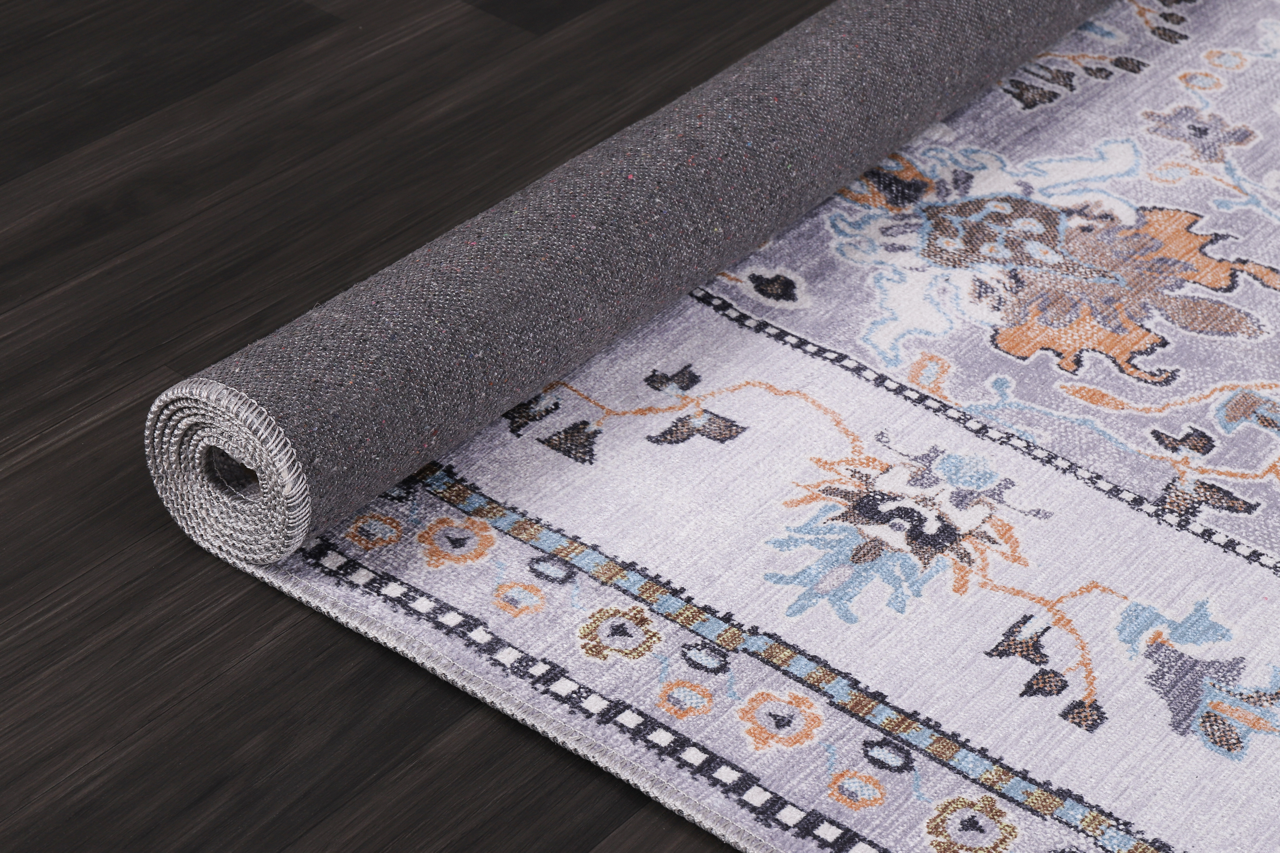 Ljuva Home Kilim Red Medallion Washable Rug Design LD0015