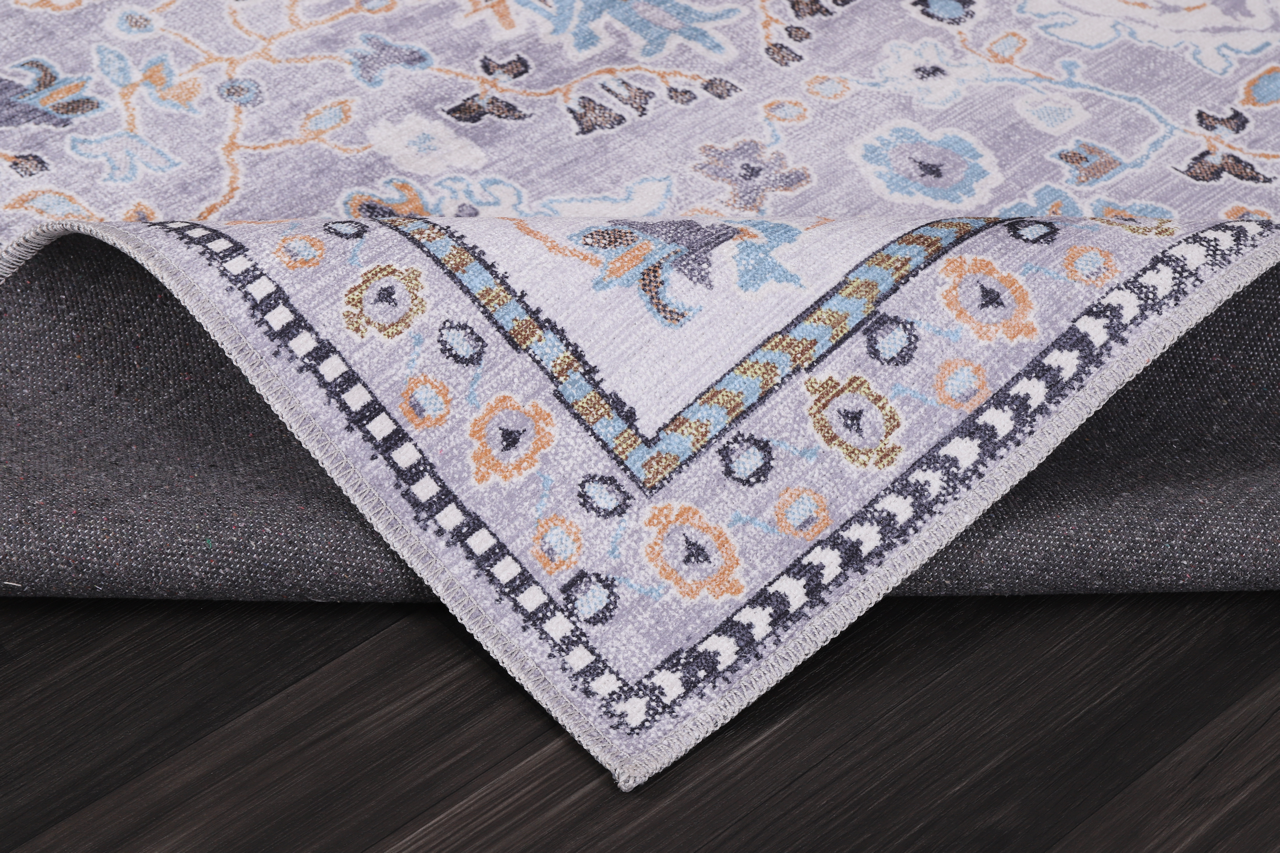 Ljuva Home Kilim Red Medallion Washable Rug Design LD0015