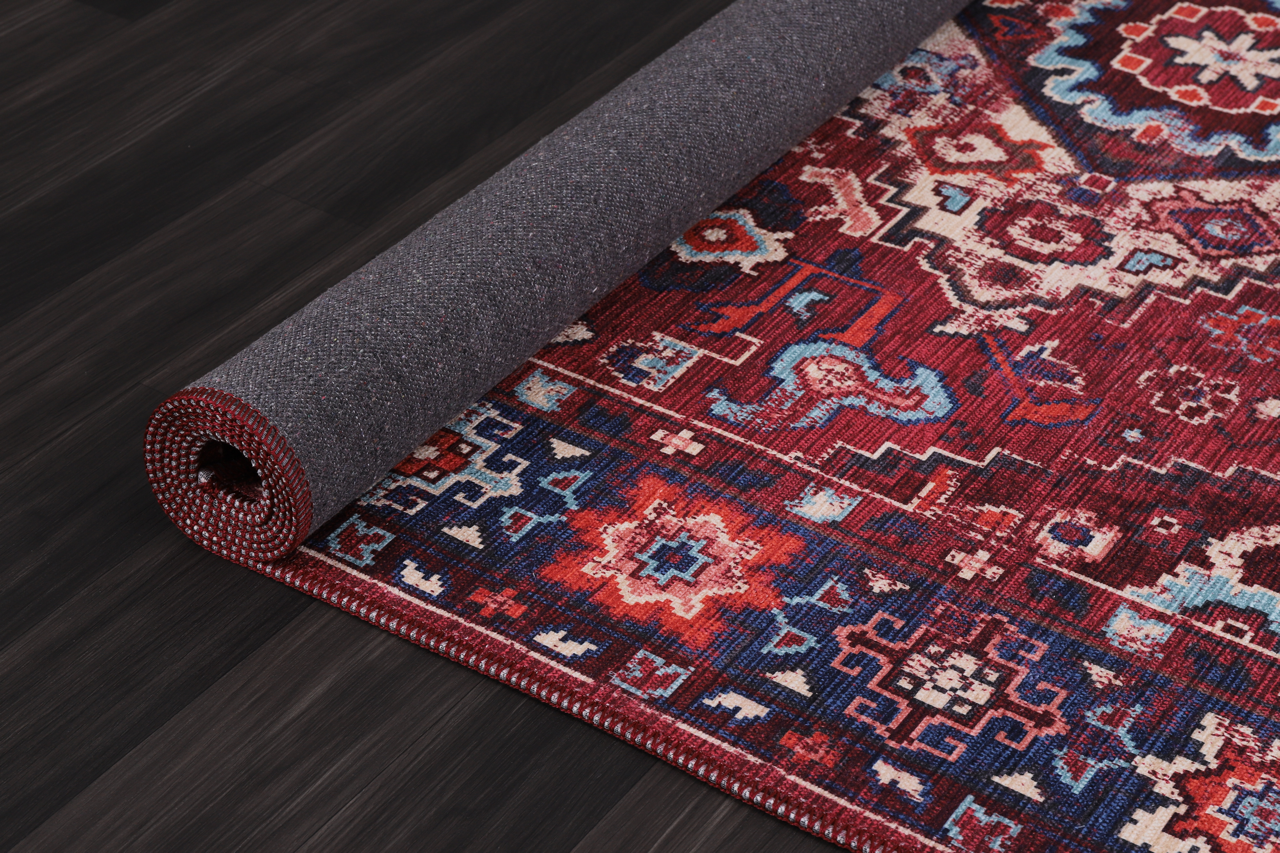 Ljuva Home Geometric Black & White Patchwork Washable Rug Design 1307