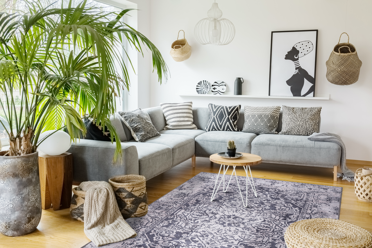 Ljuva Home Traditional Blue Abstract Washable Rug Design 1338