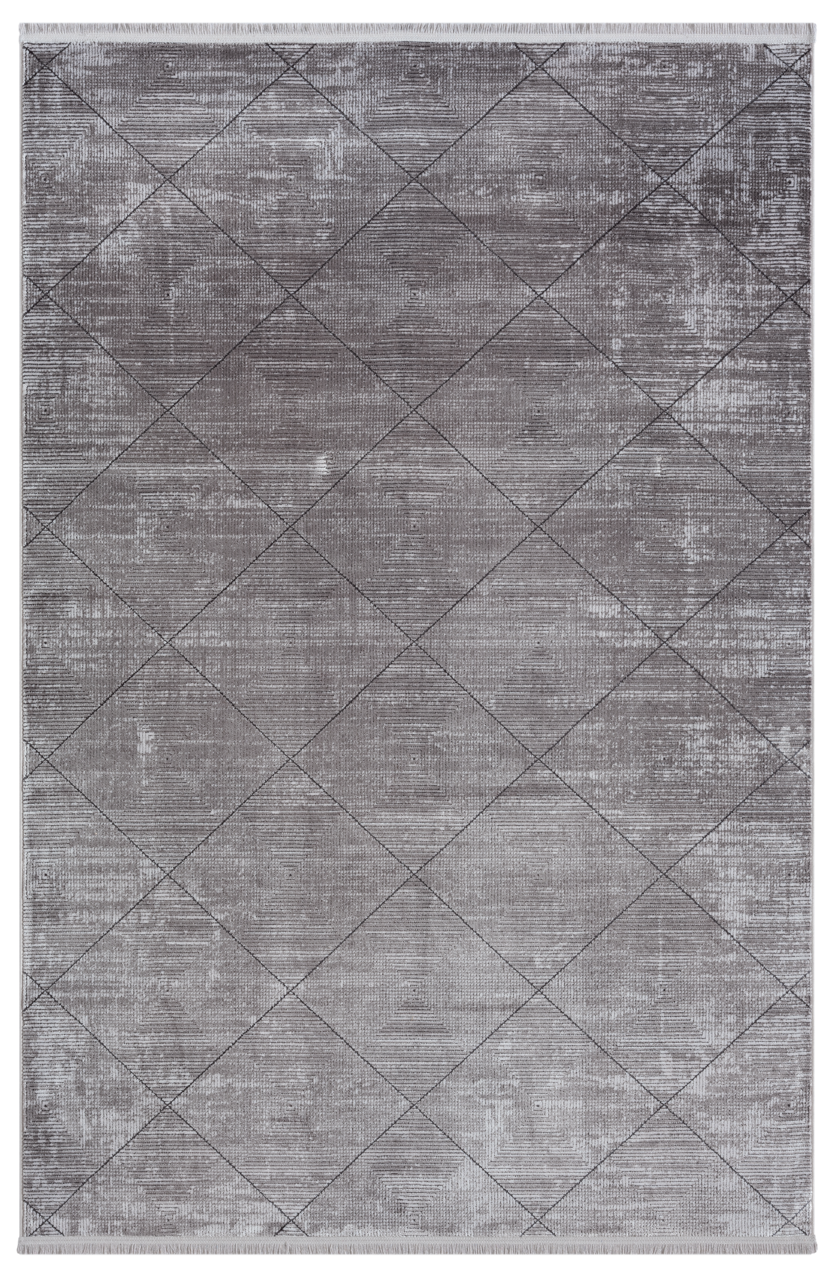 Ljuva Home Grey Modern Mazzini 1489 Area Rug – 60% Viscose and 40% Acrylic, Non‑Shed, Easy‑Clean, Durable | Bedroom, Study, Kids Room, Entryway