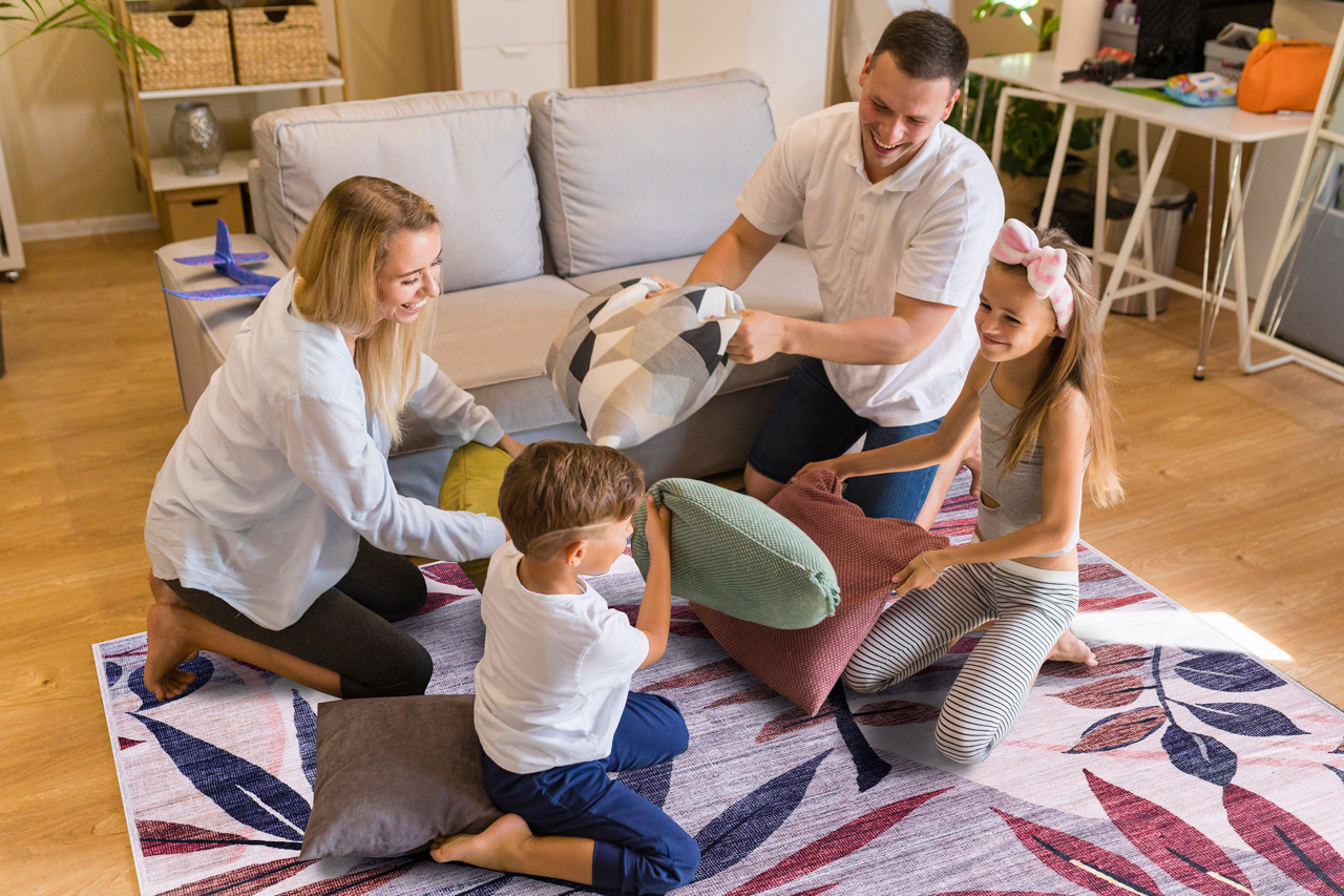 Ljuva Home Modern Beige Floral Washable Rug Design 3001