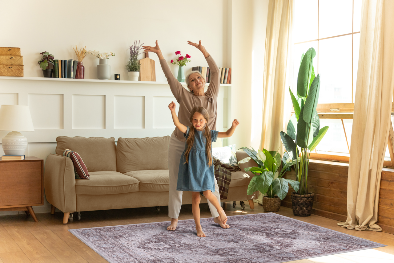 Ljuva Home Tribal Multicolor Geometric Washable Rug Design 1311