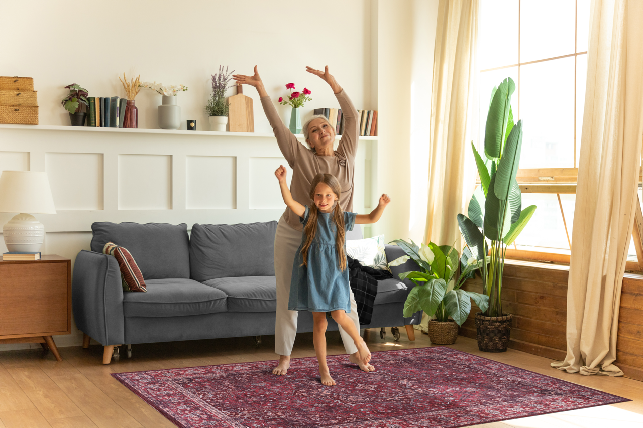 Ljuva Home Tribal Multicolor Geometric Washable Rug Design 1310