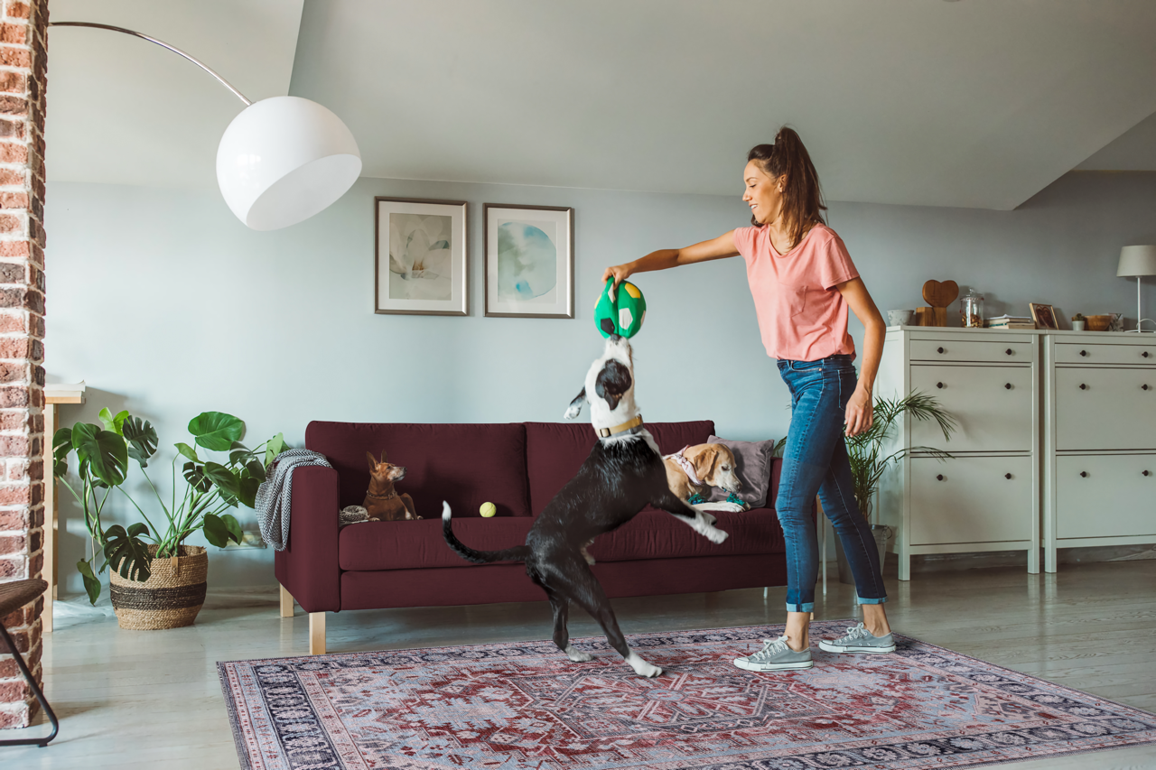 Ljuva Home Bohemian Grey Striped Washable Rug Design K1