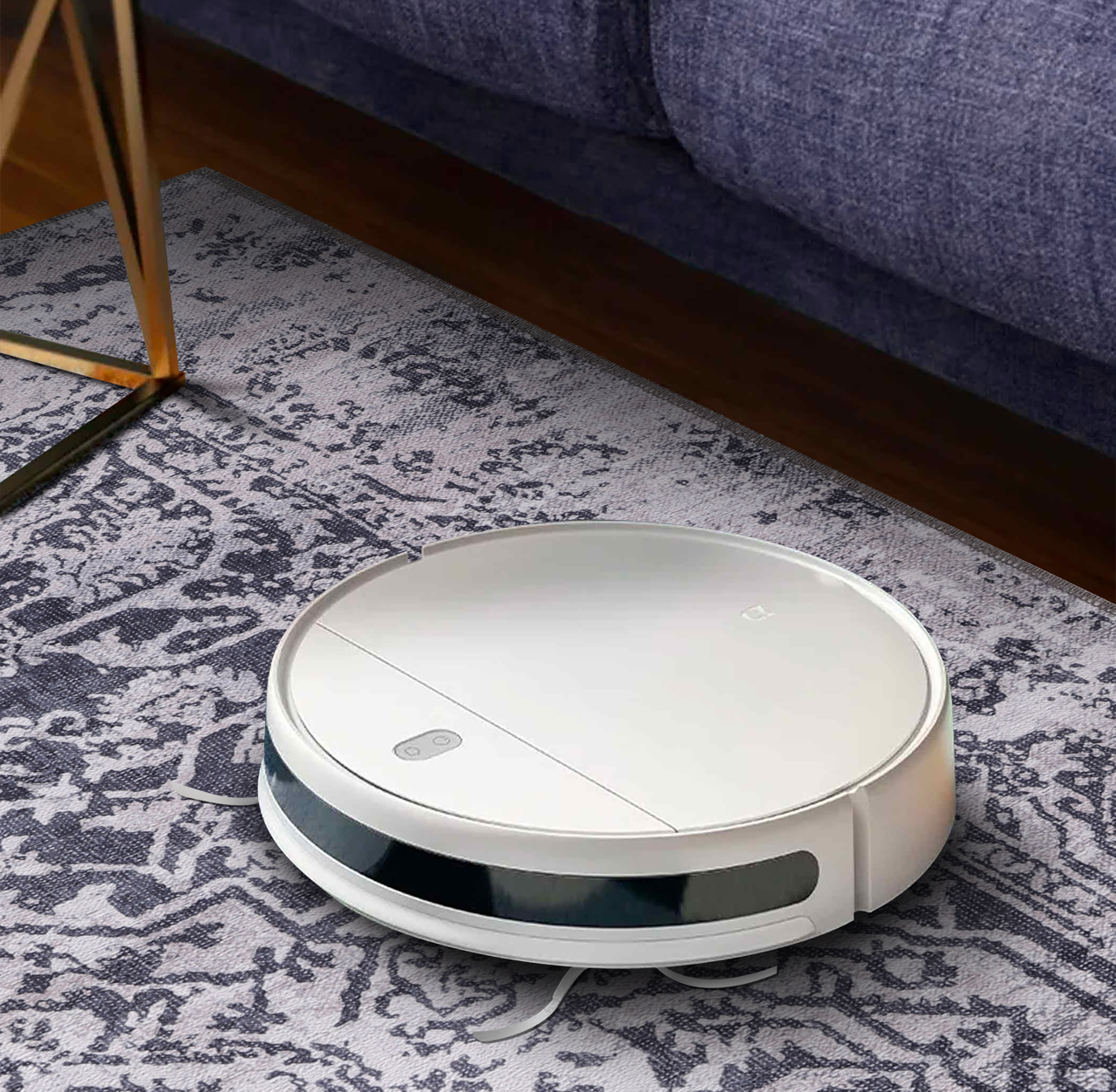 Ljuva Home Traditional Blue Abstract Washable Rug Design 1338