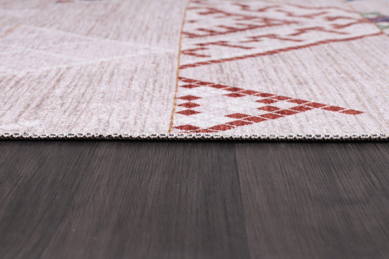 Ljuva Home - Bohemian Grey Striped Washable Rug, Design NL1002