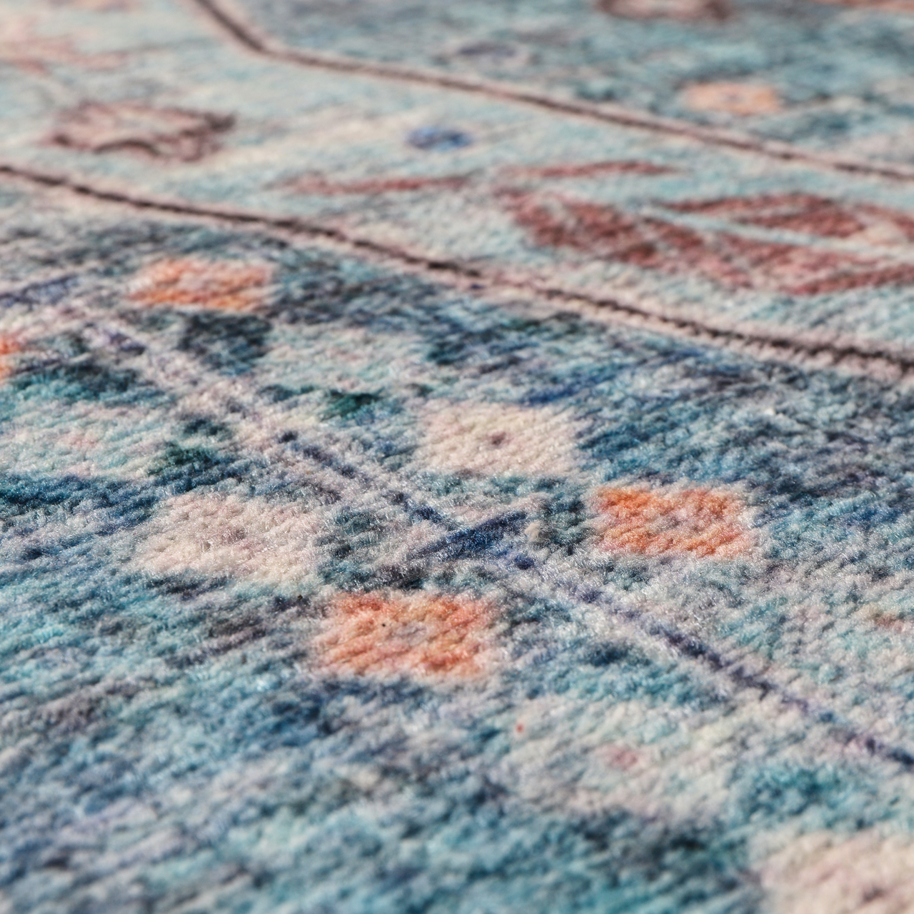 Ljuva Home Ð Kilim Red Medallion Washable Rug Ð Design NL1015