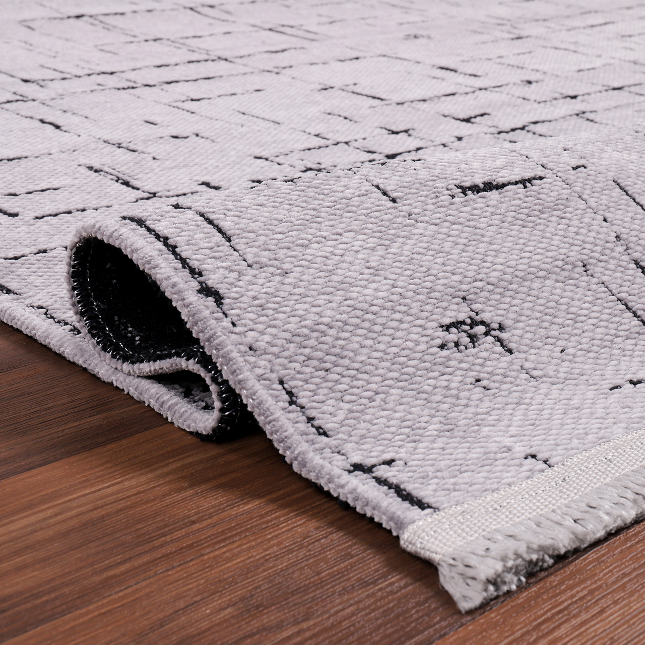 Ljuva Home Machine Washable Rug NT201 – GRAY Soft Chenille