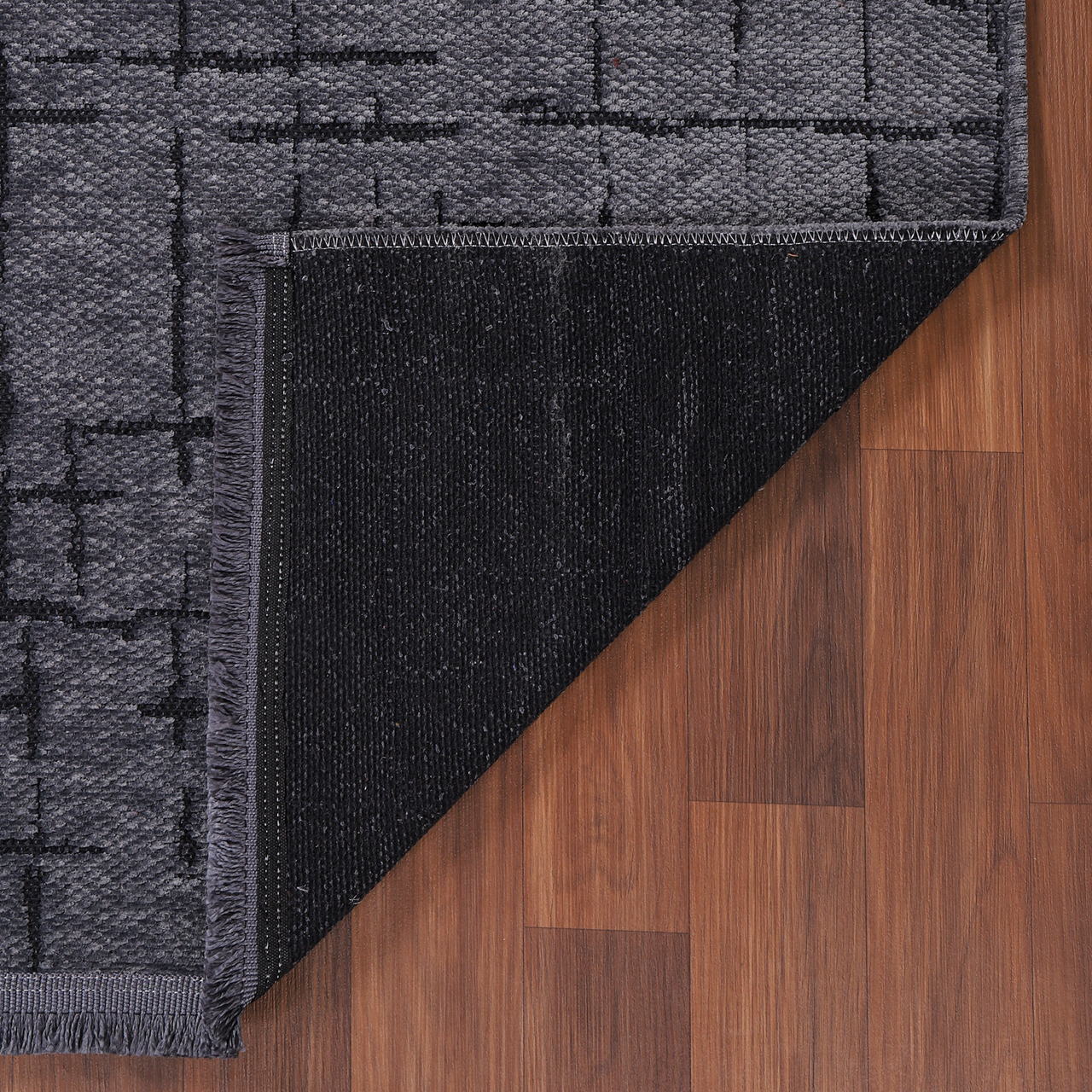 Ljuva Home Machine Washable Rug NT201 – DARK GRAY Soft Chenille