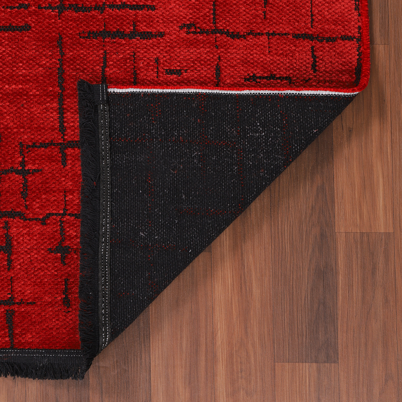 Ljuva Home Machine Washable Rug NT201 – RED Soft Chenille
