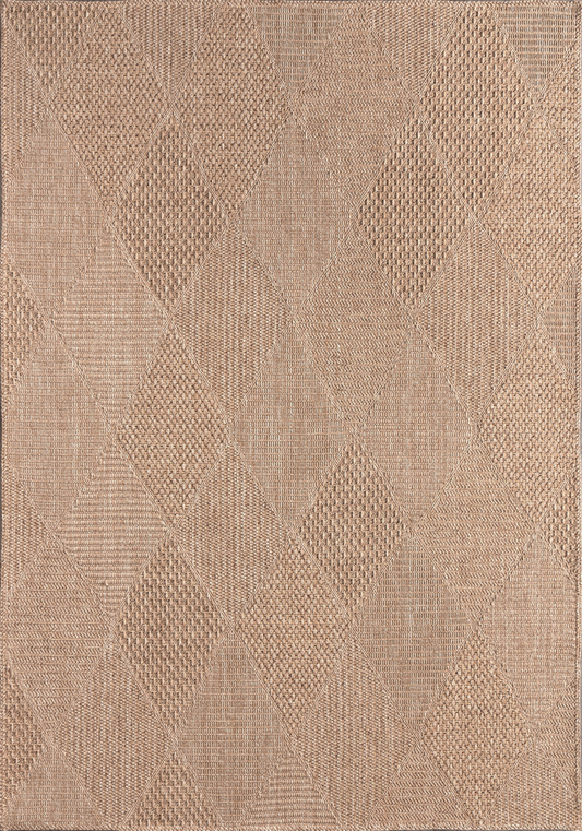 Ljuva Home Brown Kilim Flatweave Doku DH002 Area Rug – Durable Synthetic Fibres, Bedroom, Study, Kids Room, Entryway