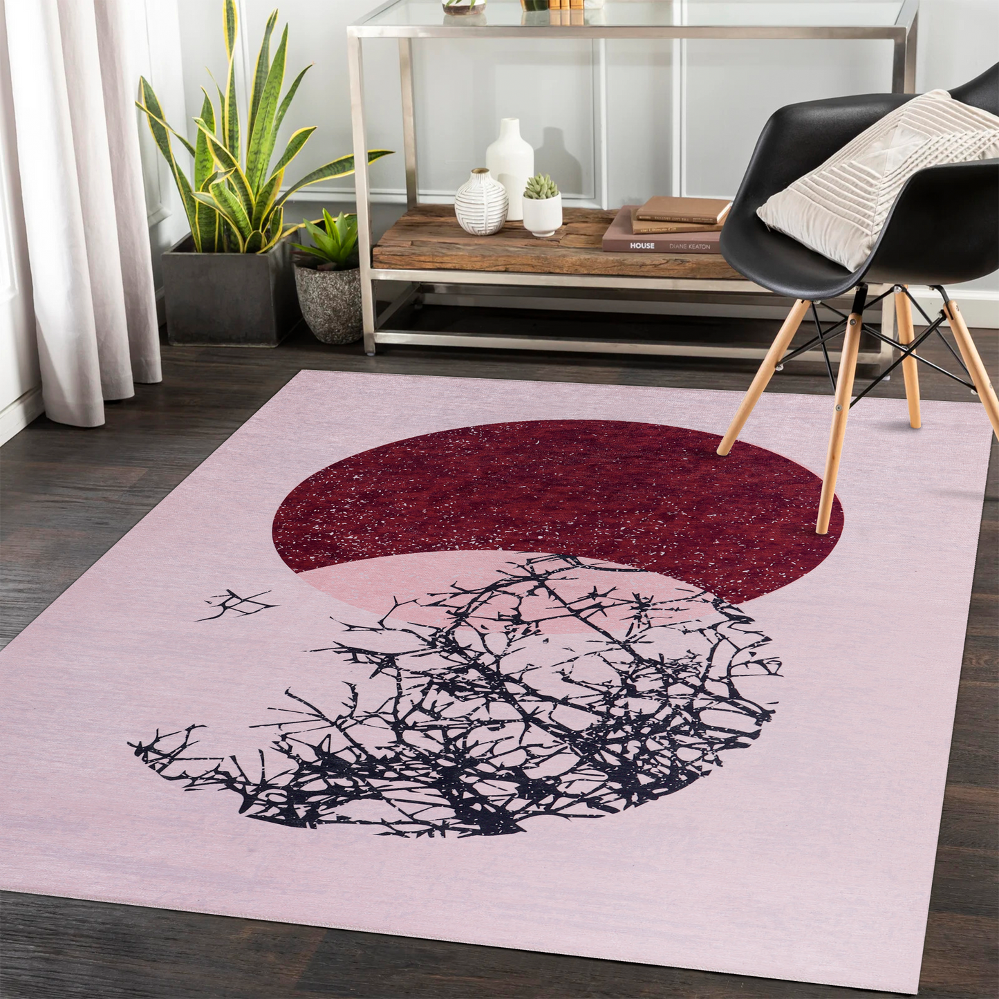 Ljuva Home - Geometric Black & White Patchwork Washable Rug, Design NL1003