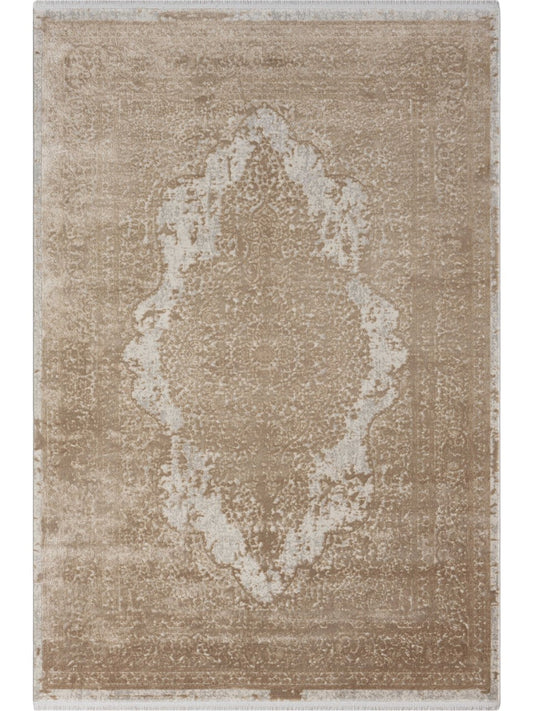 Ljuva Home Beige Modern MD002 Area Rug – Durable Synthetic Fibres, Non‑Shed, Easy‑Clean, Durable | Bedroom, Study, Kids Room, Entryway