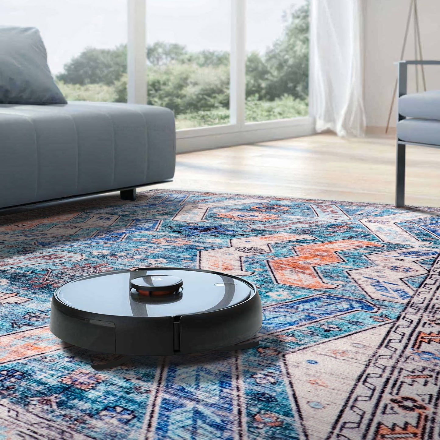 Ljuva Home Ð Kilim Red Medallion Washable Rug Ð Design NL1015