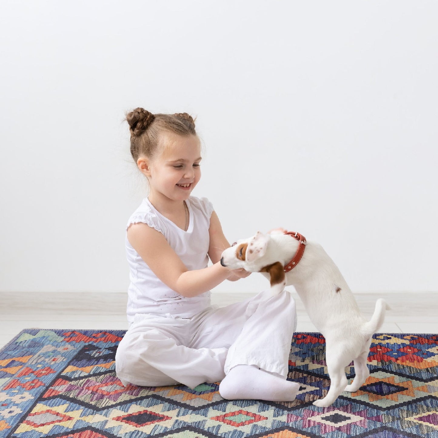 Ljuva Home – Kilim Tribal Geometric Multicolor Rug | Machine Washable Chenille Rug with Non-Slip Cotton Backing (Copy)