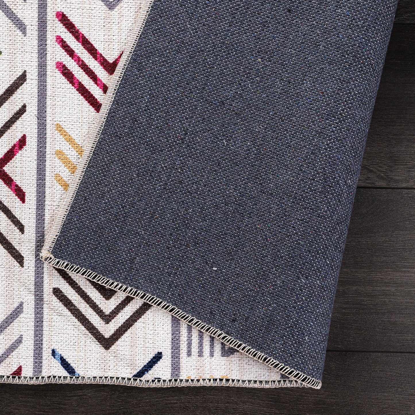 Ljuva Home Kilim Red Medallion Washable Rug Design RW1005