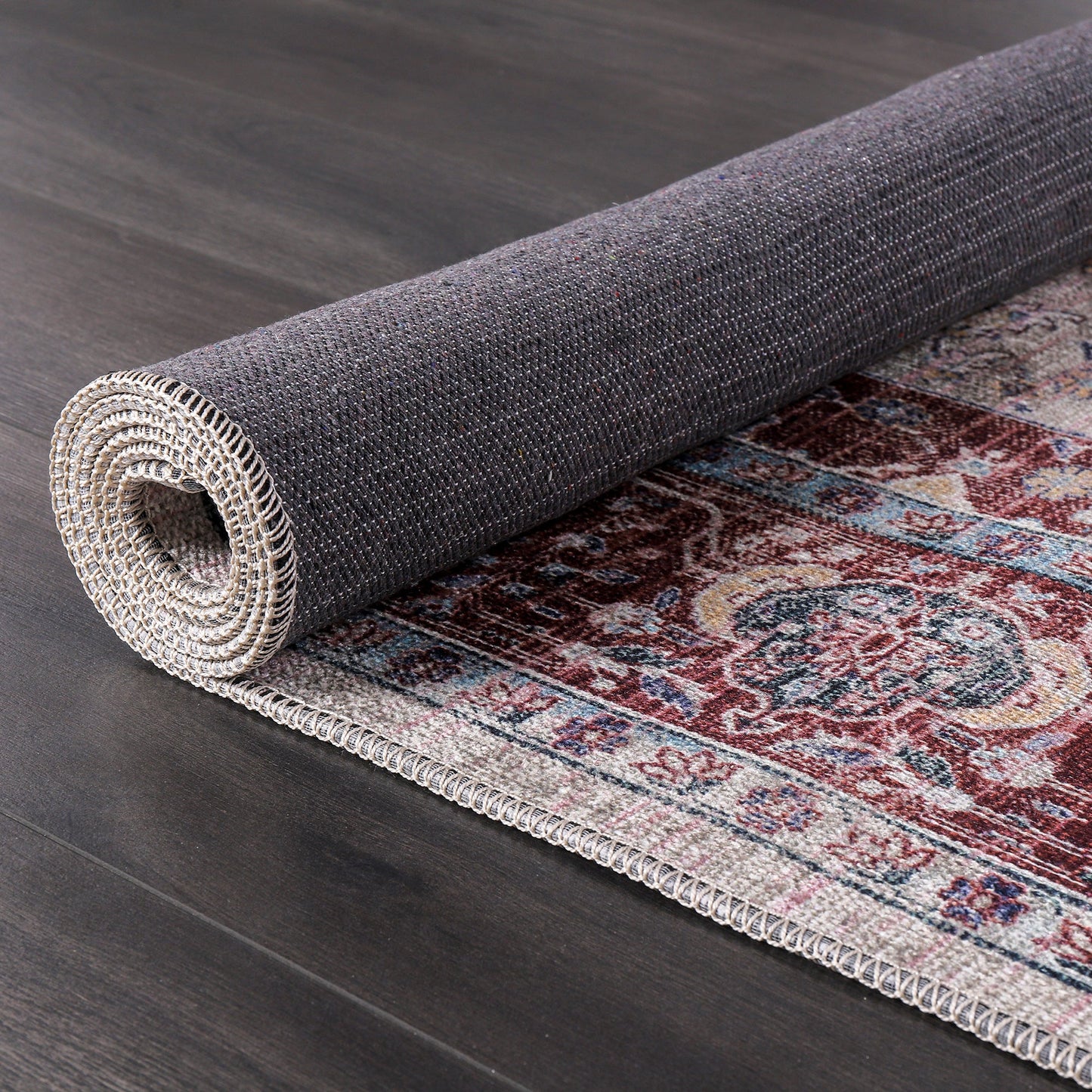 Ljuva Home RW1008 – Machine Washable Persian Medallion Rug | Traditional Oriental Vintage Carpet for Living Room, Bedroom & Dining