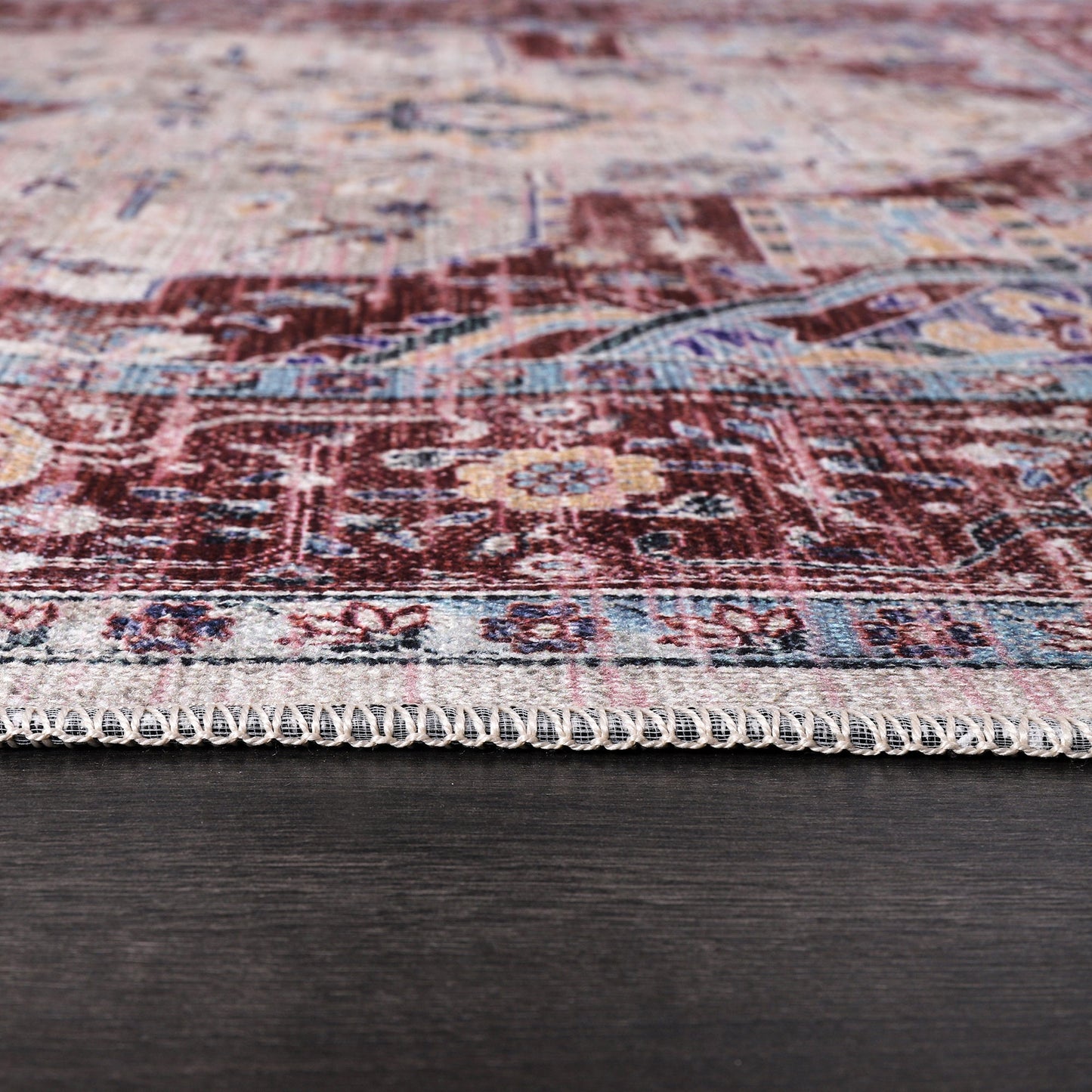 Ljuva Home RW1008 – Machine Washable Persian Medallion Rug | Traditional Oriental Vintage Carpet for Living Room, Bedroom & Dining