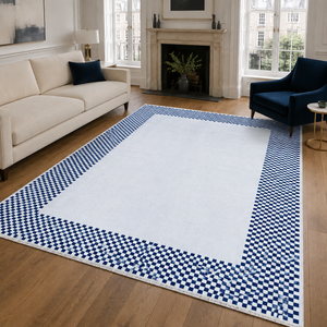 Kaleido Havsblå – tvättbar matta
