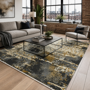 Meridian Ockra – matta i rumsmiljö | Ljuva Home