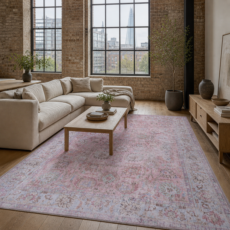 Reverie Tenngrå – tvättbar matta
