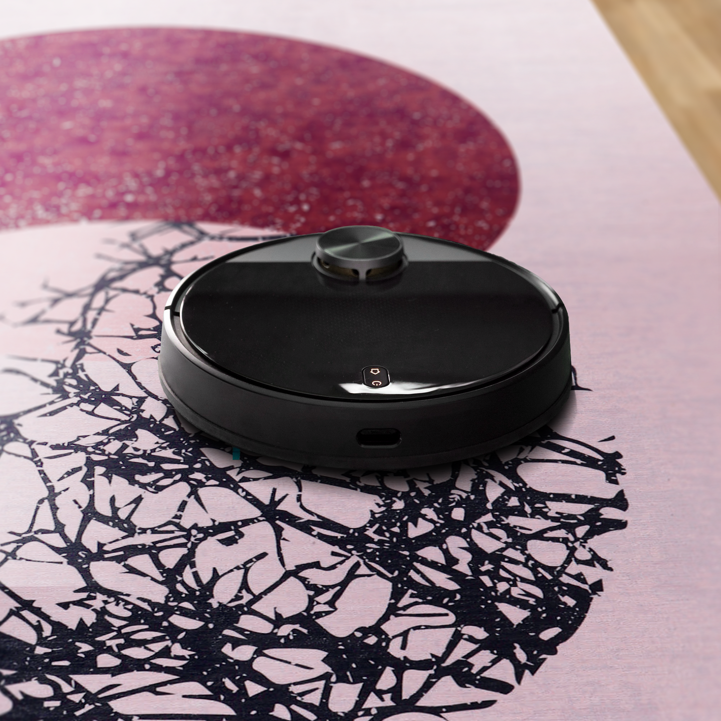 Ljuva Home - Geometric Black & White Patchwork Washable Rug, Design NL1003