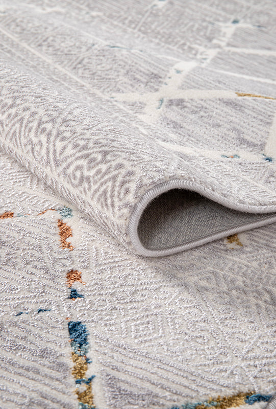 Ljuva Home Grey Modern Zenta ZN006 Area Rug – Acrylic and Polyester, Non‑Shed, Easy‑Clean, Durable | Bedroom, Study, Kids Room, Entryway