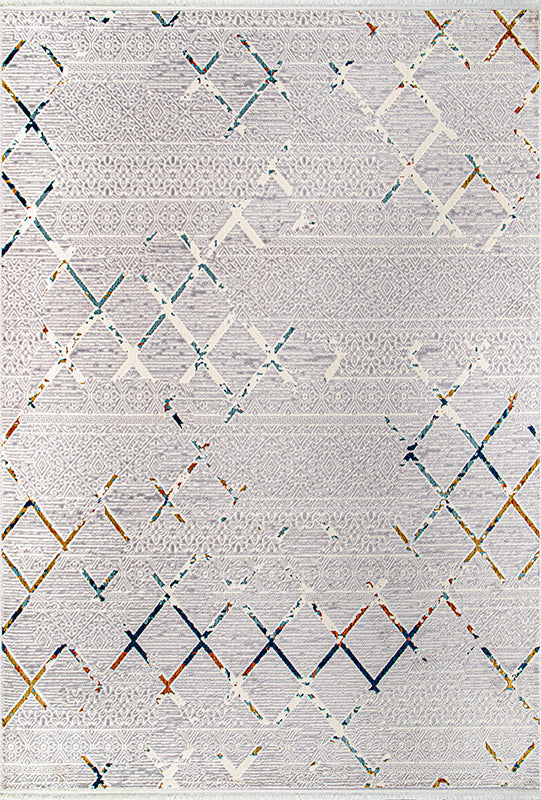 Ljuva Home Grey Modern Zenta ZN006 Area Rug – Acrylic and Polyester, Non‑Shed, Easy‑Clean, Durable | Bedroom, Study, Kids Room, Entryway