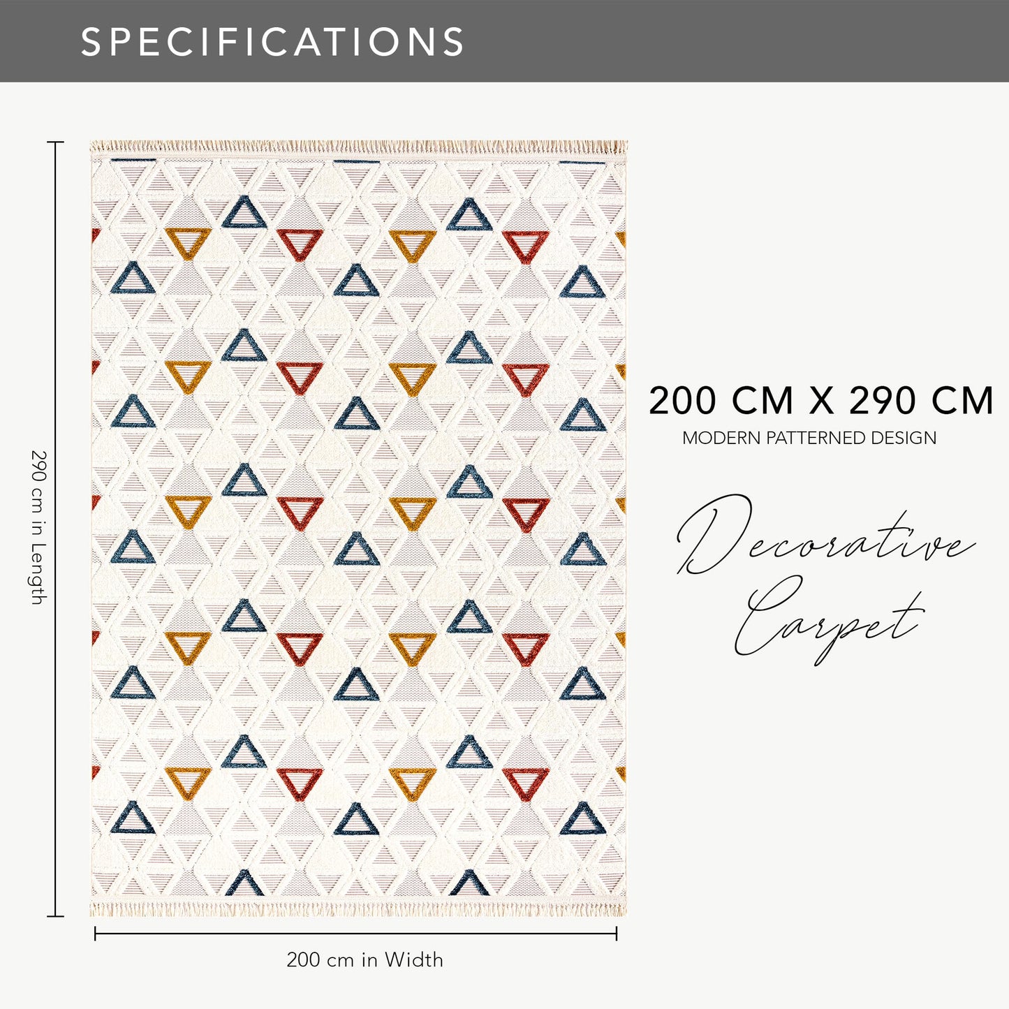 Ljuva Home Area Rug for Living Room, Bedroom & Hallway – Soft & Durable Low Pile Area Rugs – Bohemian, Aztec & Boho Style – Pet & Kid-Friendly, Ideal for High-Traffic Areas (Copy)