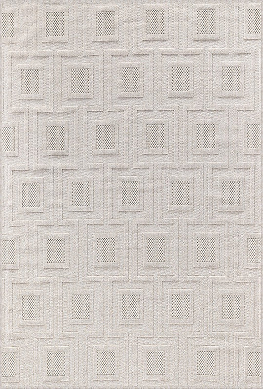 Ljuva Home Beige Kilim Flatweave Bravvo BR008 Area Rug – Durable Synthetic Fibres, Bedroom, Study, Kids Room, Entryway