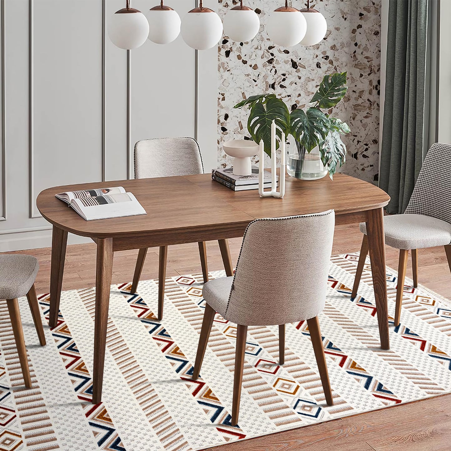 Ljuva Home Area Rug for Living Room, Bedroom & Hallway – Soft & Durable Low Pile Area Rugs – Bohemian, Aztec & Boho Style – Pet & Kid-Friendly, Ideal for High-Traffic Areas (Copy)