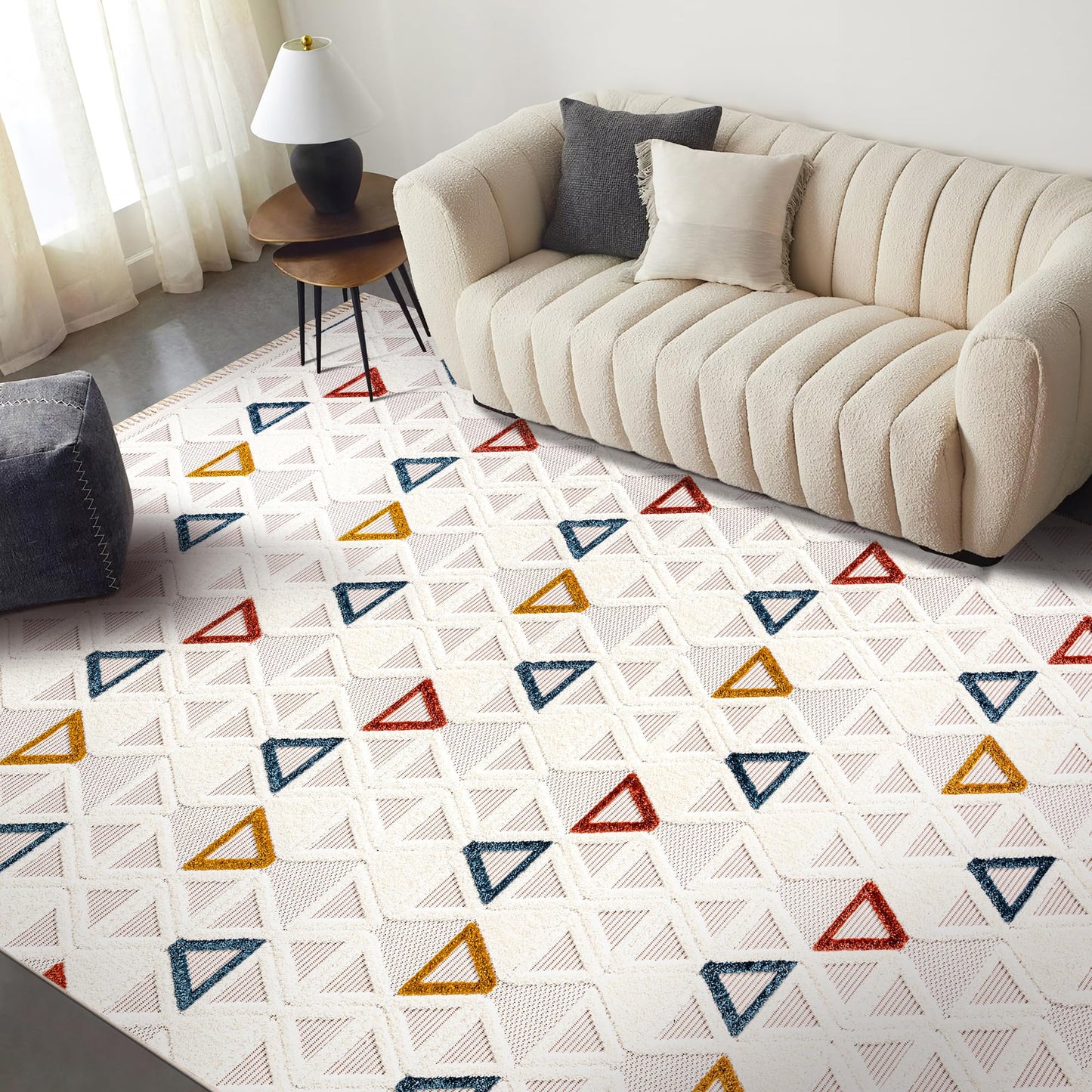 Ljuva Home Area Rug for Living Room, Bedroom & Hallway – Soft & Durable Low Pile Area Rugs – Bohemian, Aztec & Boho Style – Pet & Kid-Friendly, Ideal for High-Traffic Areas (Copy)