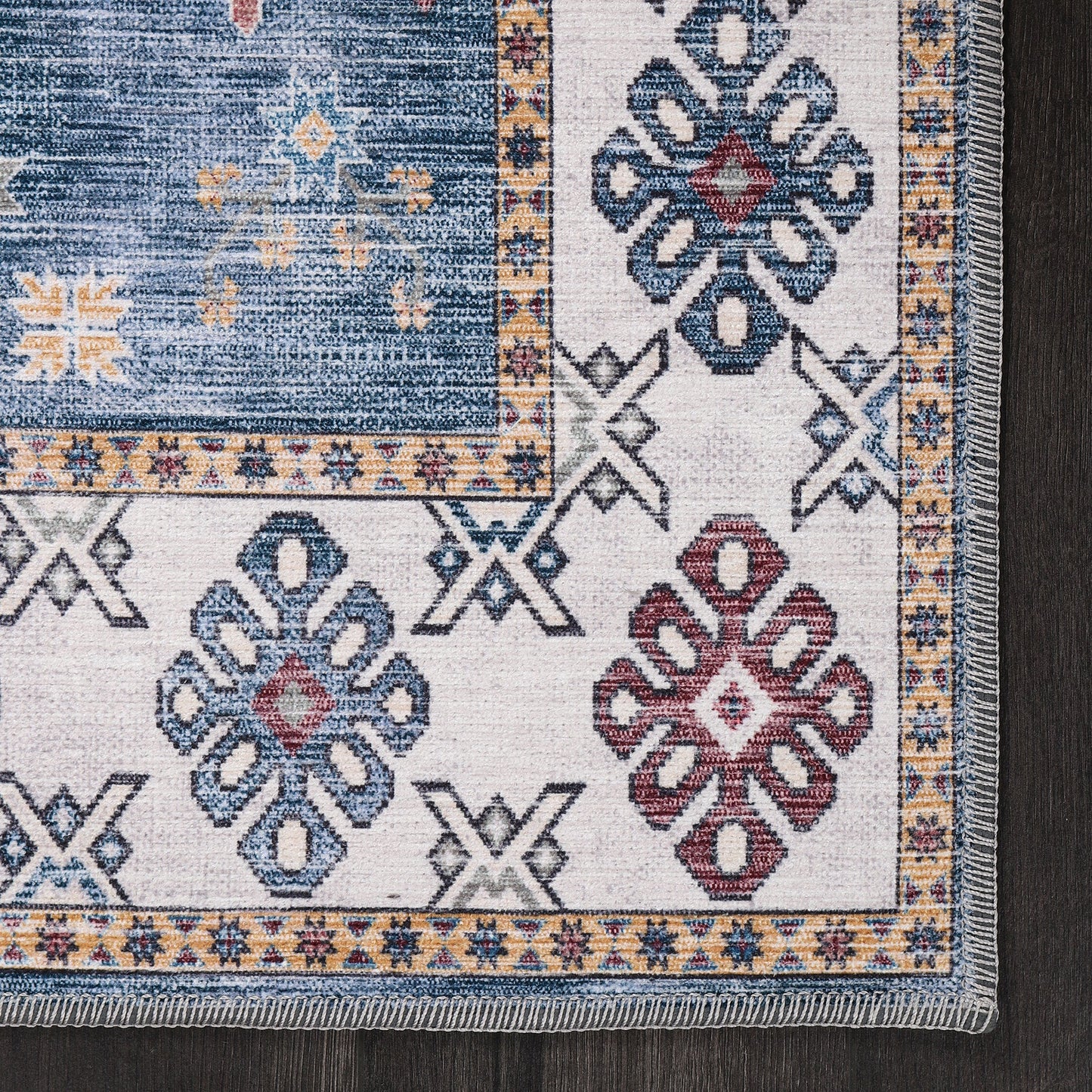 Ljuva Home - Tribal Multicolor Geometric Washable Rug, Design NL1016