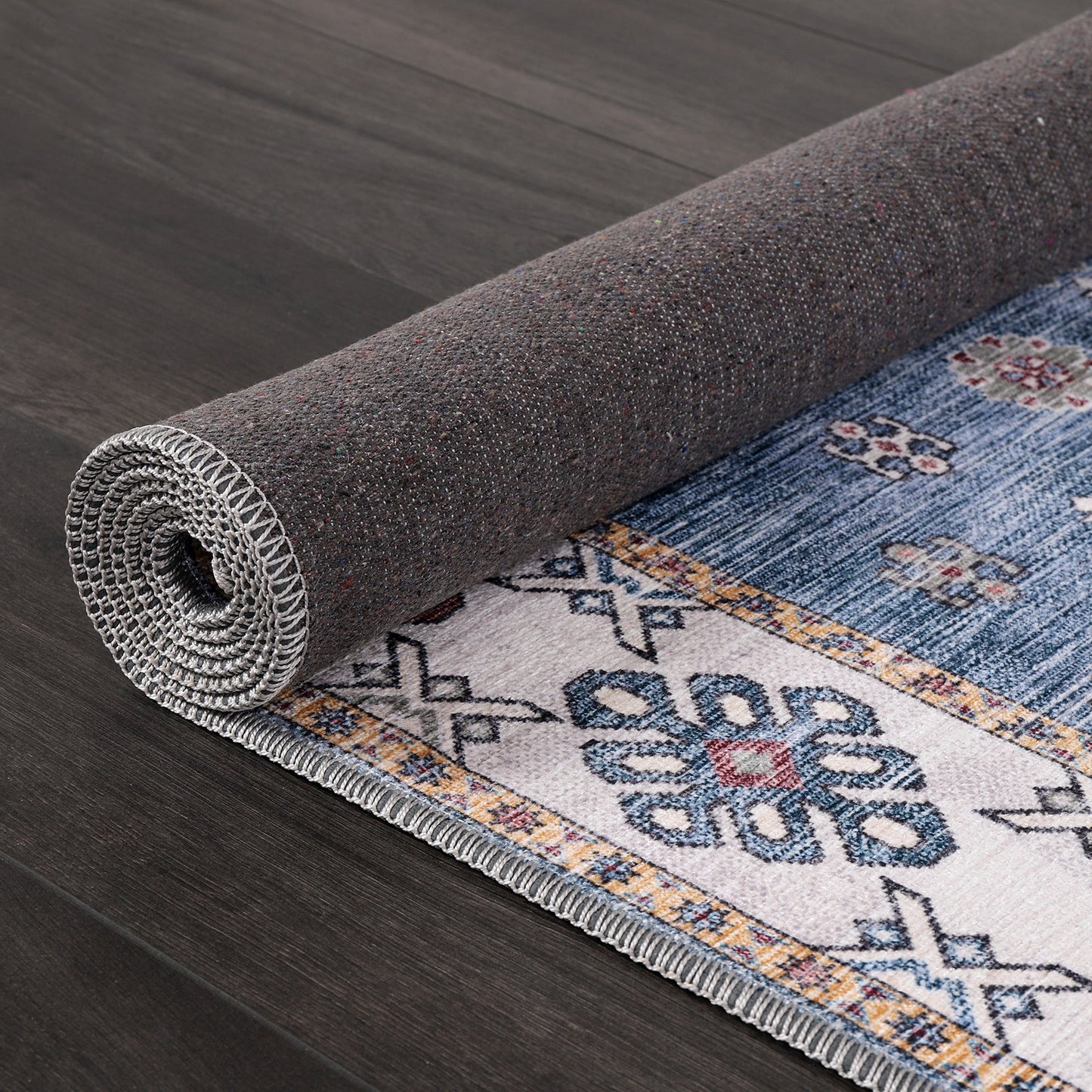 Ljuva Home - Tribal Multicolor Geometric Washable Rug, Design NL1016