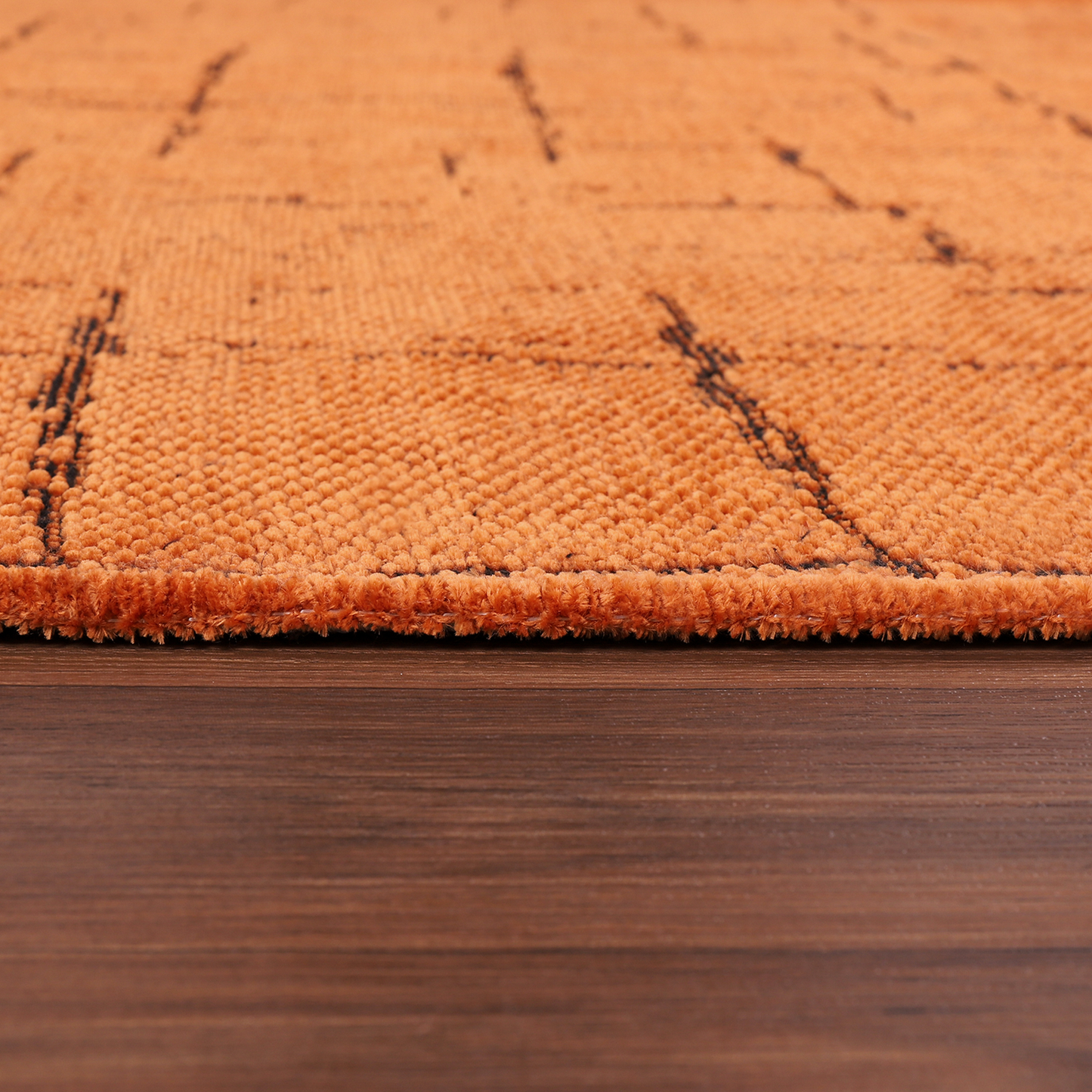 Ljuva Home Machine Washable Rug NT201 – ORANGE Soft Chenille
