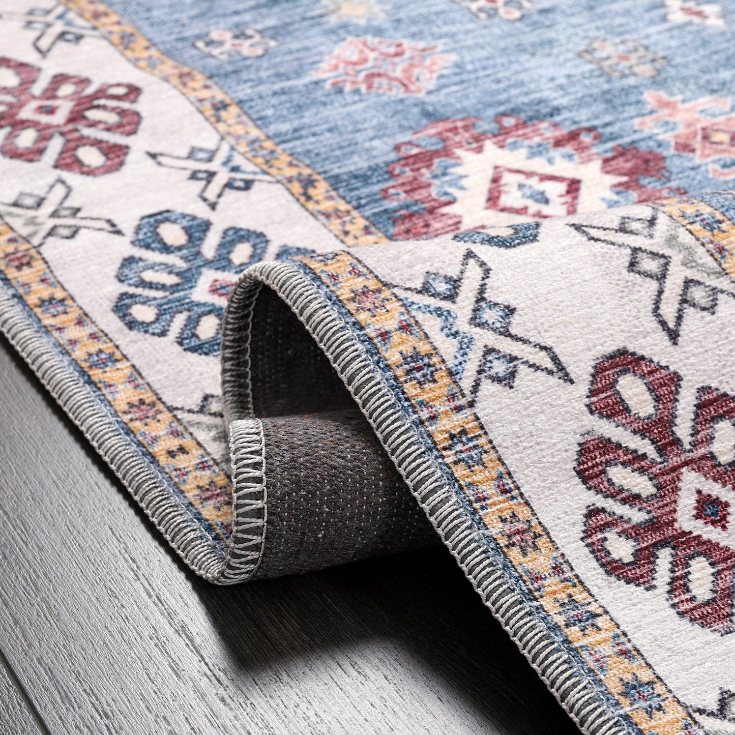 Ljuva Home - Tribal Multicolor Geometric Washable Rug, Design NL1016