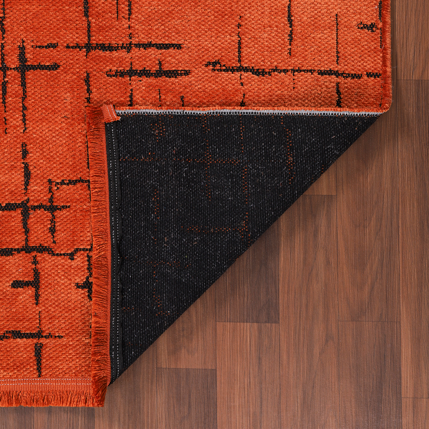 Ljuva Home Machine Washable Rug NT201 – ORANGE Soft Chenille