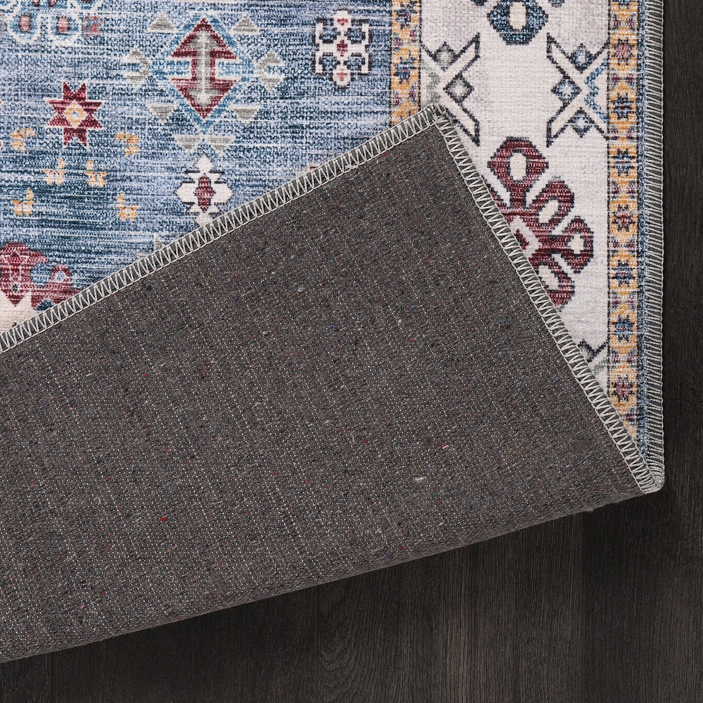 Ljuva Home - Tribal Multicolor Geometric Washable Rug, Design NL1016