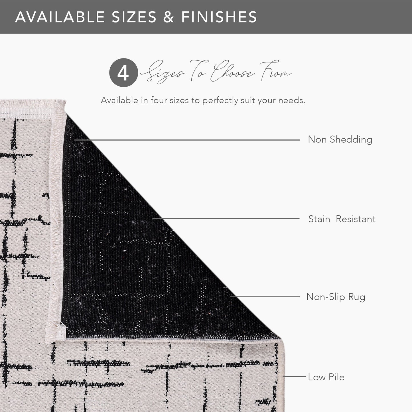 Ljuva Home Machine Washable Rug NT201 – WHITE Soft Chenille