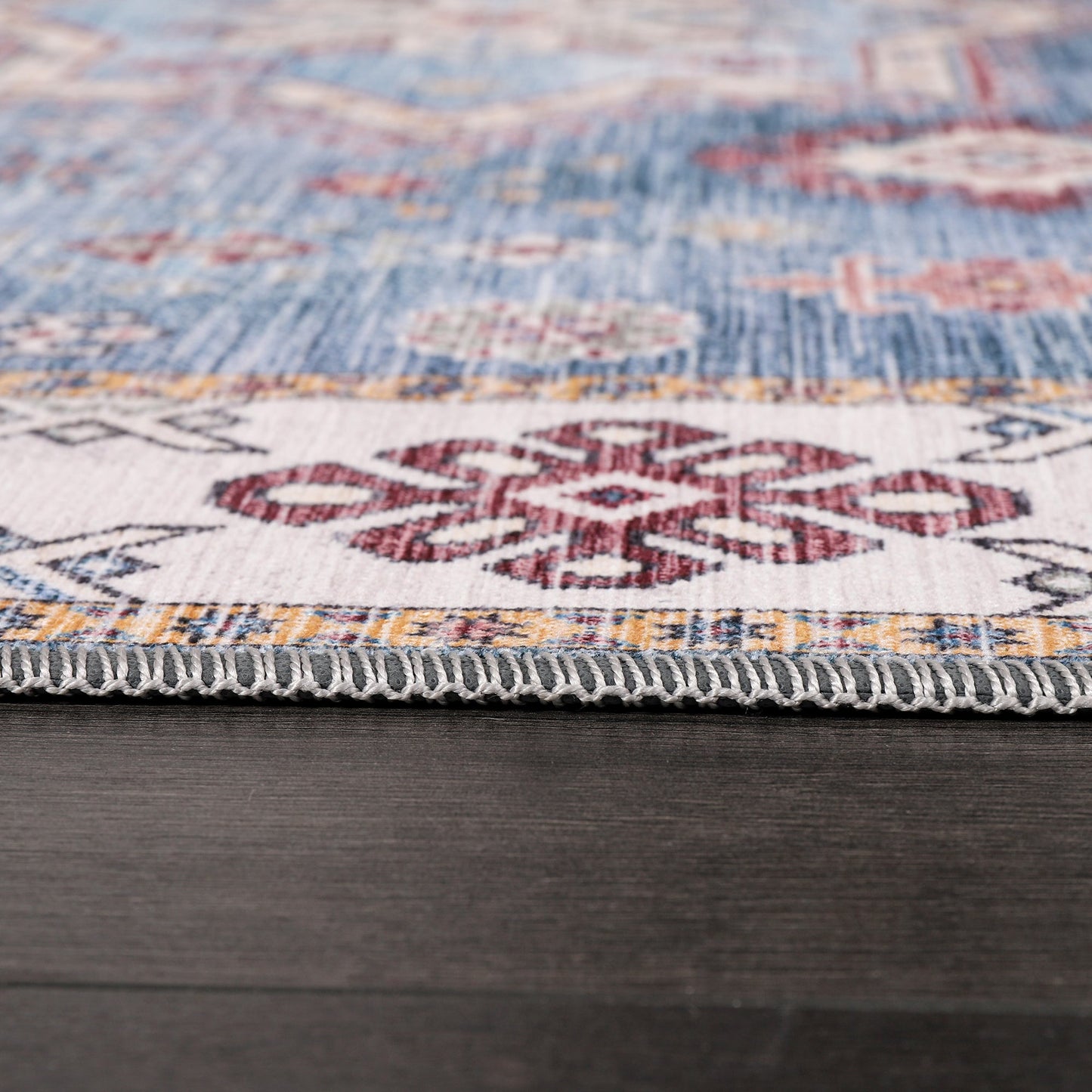 Ljuva Home - Tribal Multicolor Geometric Washable Rug, Design NL1016