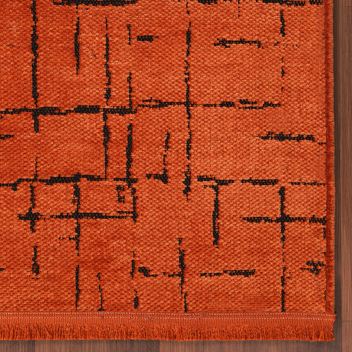 Ljuva Home Machine Washable Rug NT201 – ORANGE Soft Chenille