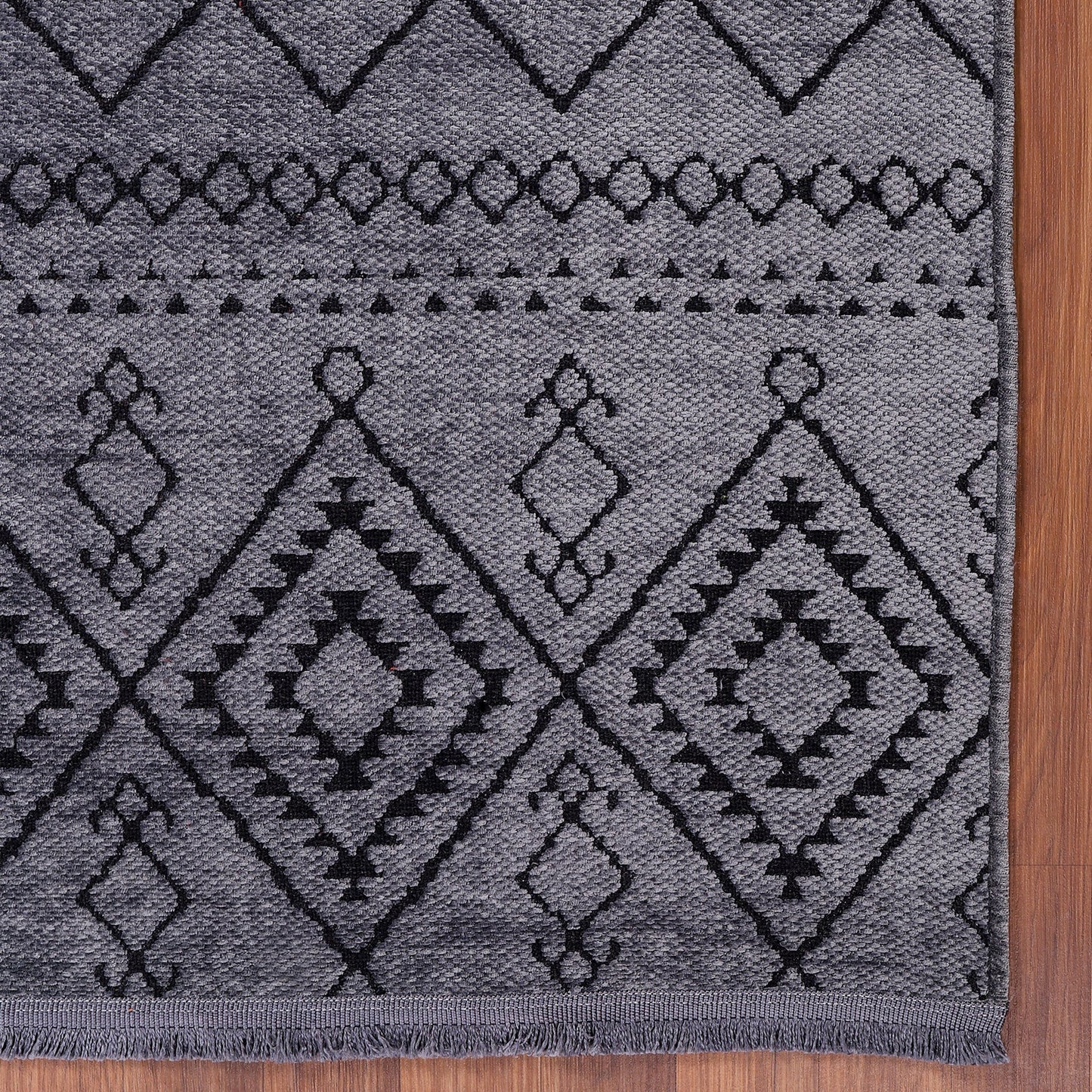 Ljuva Home Machine Washable Rug RW1801 – DARK GRAY Soft Chenille